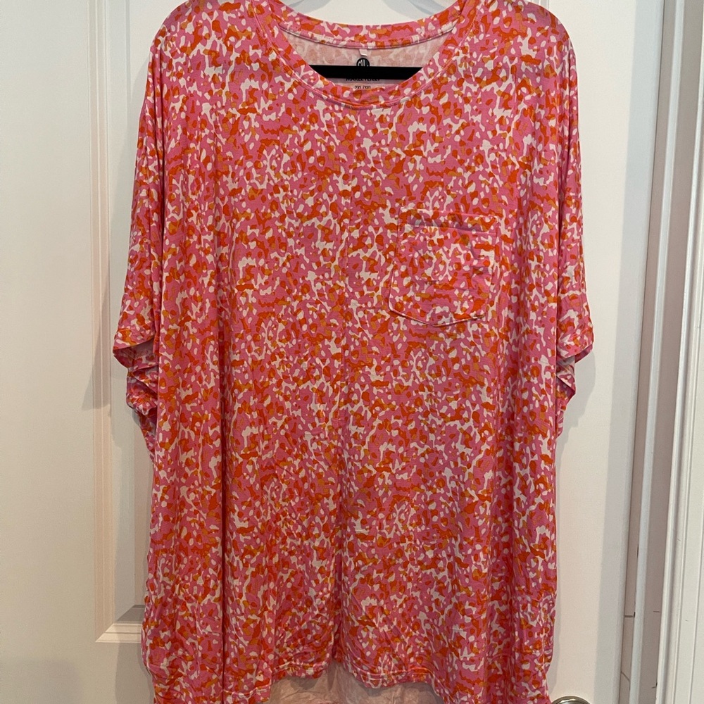Vibrant Pink and Orange Women's Top